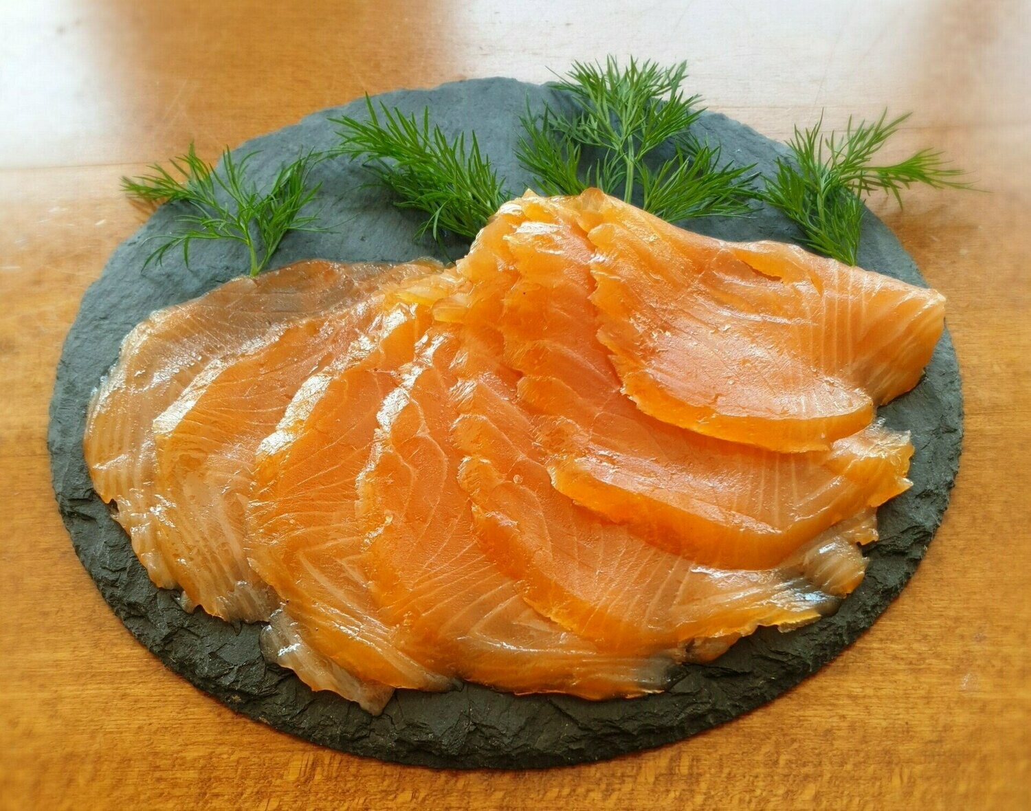 Lachsfilet - Landzucht - kaltgeräuchert, geschnitten, ca. 100 g