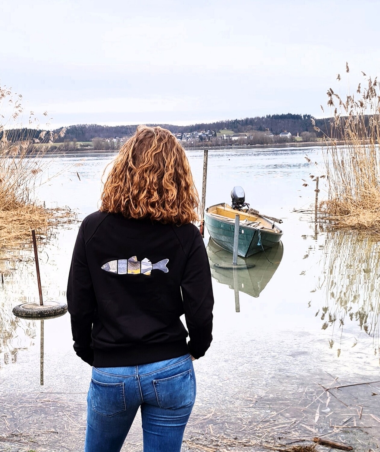 Sweatshirt Damen, schwarz