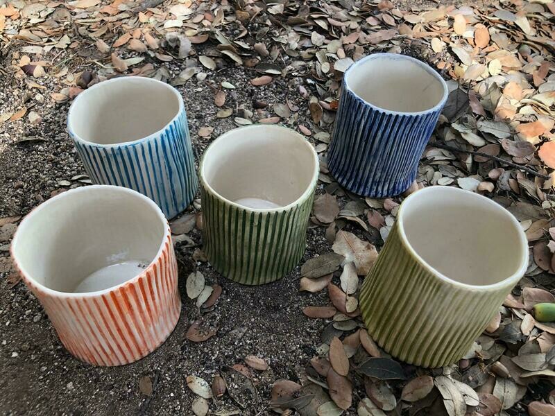 Vasos bajos 8 cm x 7 cm.