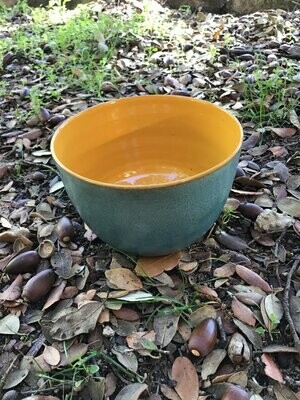 Cuenco dos colores azul/amarillo