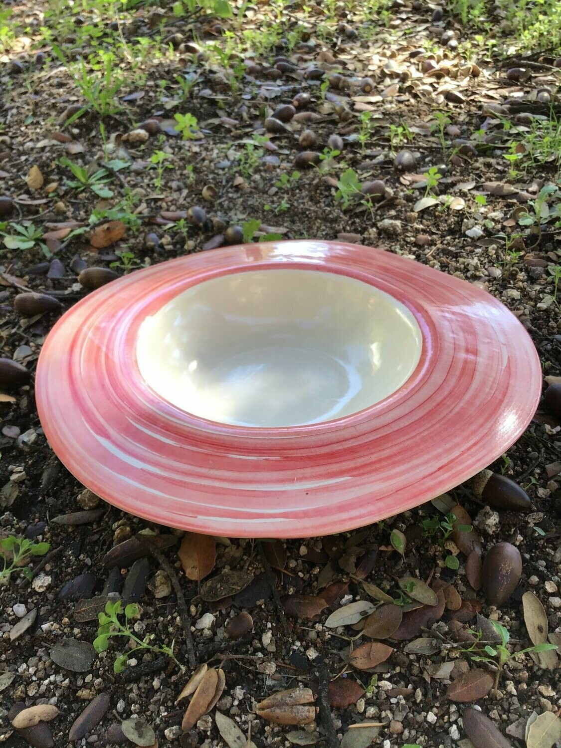 Plato hondo Rojo.  24 cm x 3.5 cm.