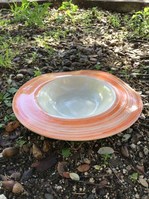 Plato hondo Naranja  24 cm x 3.5 cm.