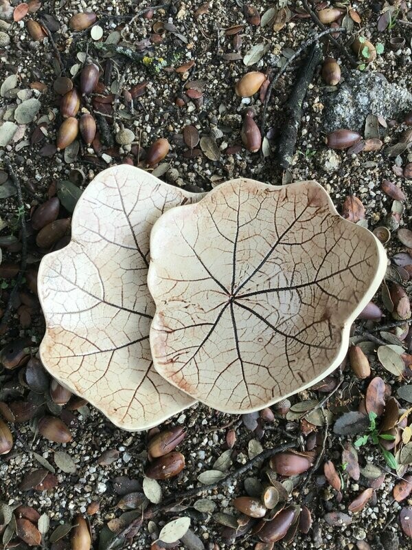 Hoja de Malva Marrón. 17 cm.