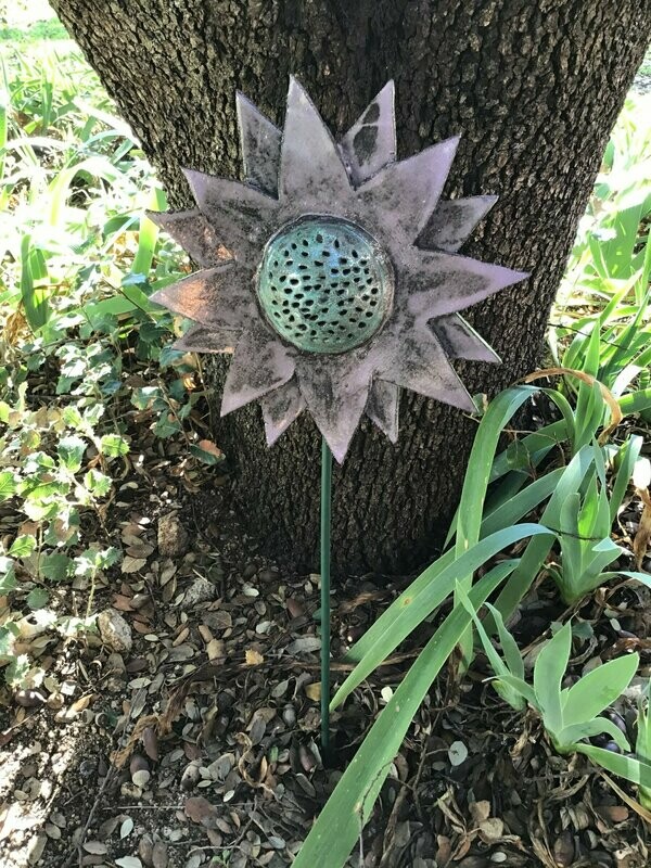 Girasol morado. 22 cm x 60 cm.