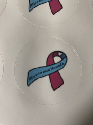 Alive In Our Hearts Ribbon Sticker