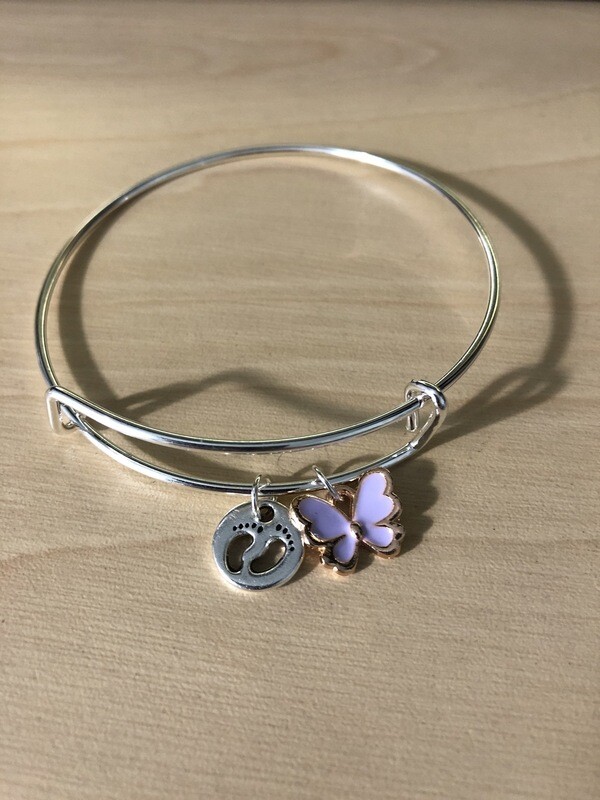 Butterfly Baby Feet Bracelet