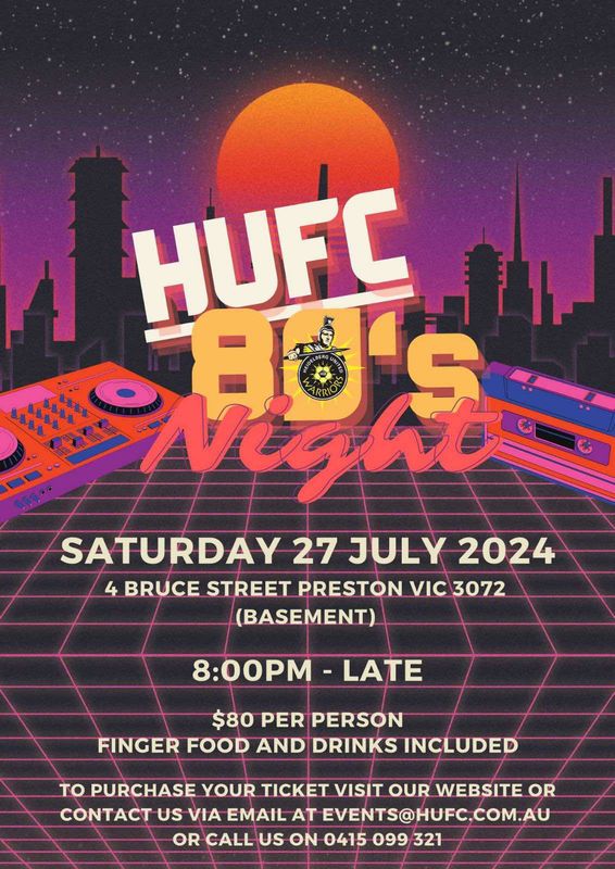 HUFC 80's Night