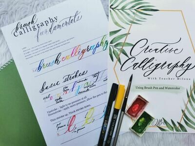 Creative Calligraphy Starter Kit (Brush Pen/Water Color)