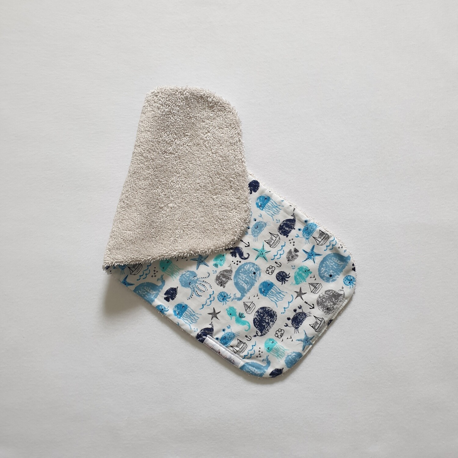 Burp Cloth "Ocean Grey"