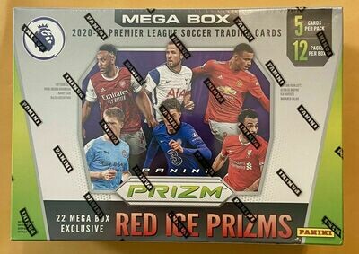 2020-21 Panini Prizm English Premier League EPL Soccer Mega Box (Red Ice Prizms)