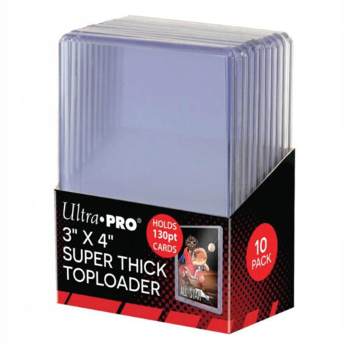 Ultra Pro 3" x 4" 130 pt Thick Toploaders 10 Pack