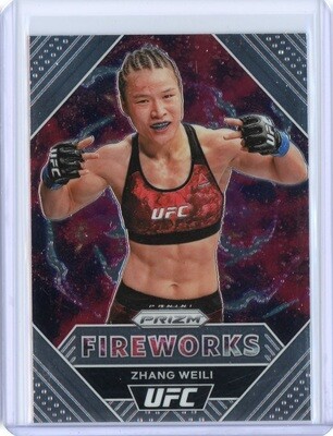 2021 Panini Prizm UFC  Zhang Weili Fireworks Card #15