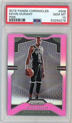 2019-20 Panini Chronicles Kevin Durant Pink Prizm Update Card #508 PSA 10 GEM MINT