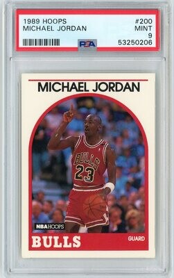 1989-90 NBA Hoops Michael Jordan Card #200 PSA 9 MINT