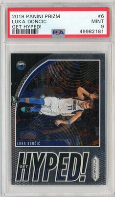 2019-20 Panini Prizm Luka Doncic Get Hyped Card #6 PSA 9 MINT
