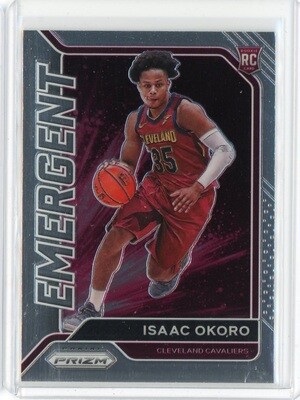 2020-21 Panini Prizm Basketball Isaac Okoro Emergent RC Card #15