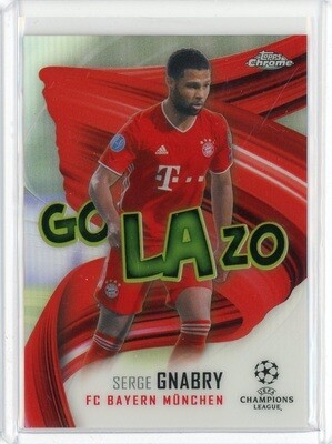 2021 Topps Chrome Soccer Serge Gnabry Go Lazo Card #GOL-SG