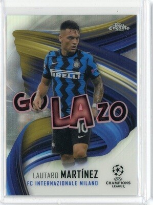 2021 Topps Chrome Soccer Lautaro Martinez Go Lazo Card #GOL-LMA