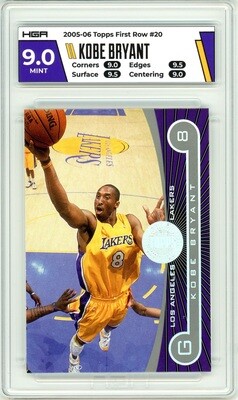 2005-06 Topps First Basketball Kobe Bryant Card #20 HGA 9.0 MINT