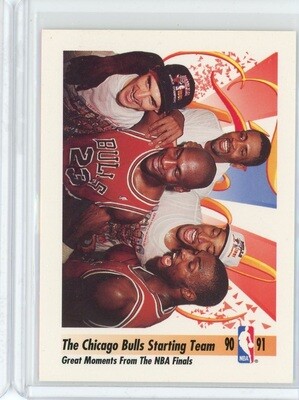 1991-92 Skybox Basketball Michael Jordan Bulls Starting Team Card #337