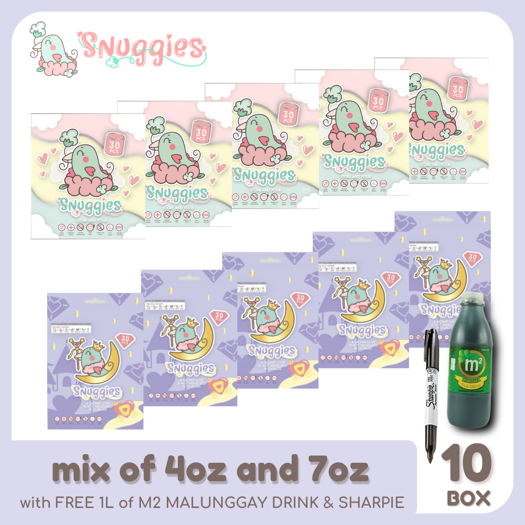 PROMO! Buy 10 boxes of MIXED Snuggies and get a FREE 1 Liter of m2 Malunggay Drink &amp; Sharpie Pentel