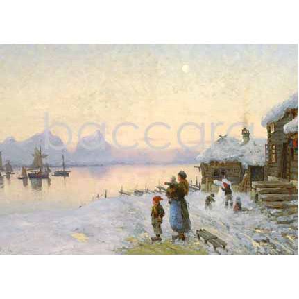 2034 kunstkort 12x17 cm 5-pakk