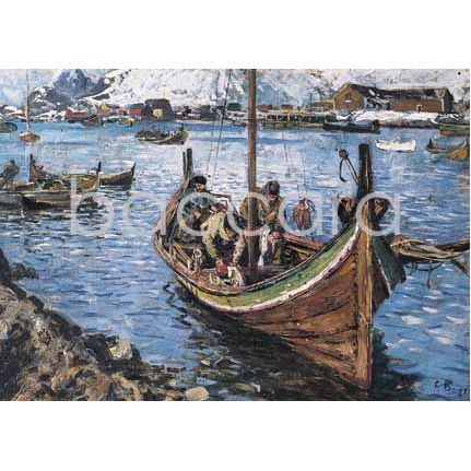 134 Gunnar Berg kunstkort 12x17 cm 5-pakk