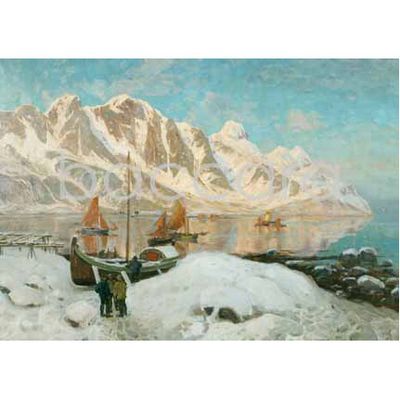 2046 kunstkort 12x17 cm 5-pakk