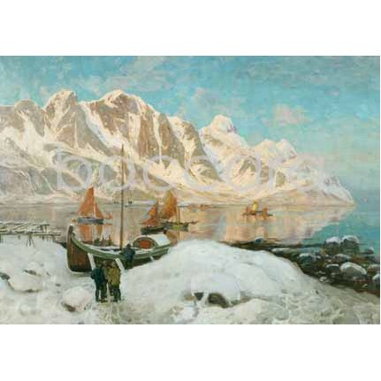 2046 kunstkort 12x17 cm 5-pakk