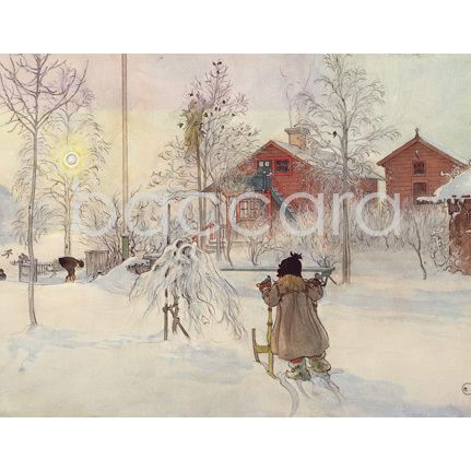 2044 kunstkort 12x17 cm 5-pakk