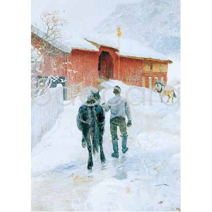 2038 kunstkort 12x17 cm 5-pakk