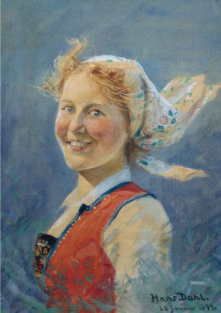 693 Hans Dahl kunstkort 12x17 cm 5-pakk