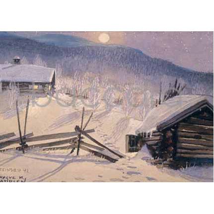 2050 kunstkort 12x17 cm 5-pakk