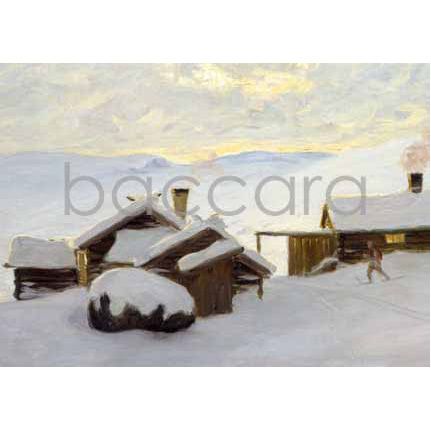 2052 kunstkort 12x17 cm 5-pakk