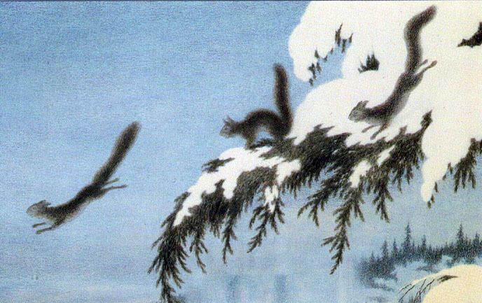 Minikort doble 9x6cm Th. Kittelsen