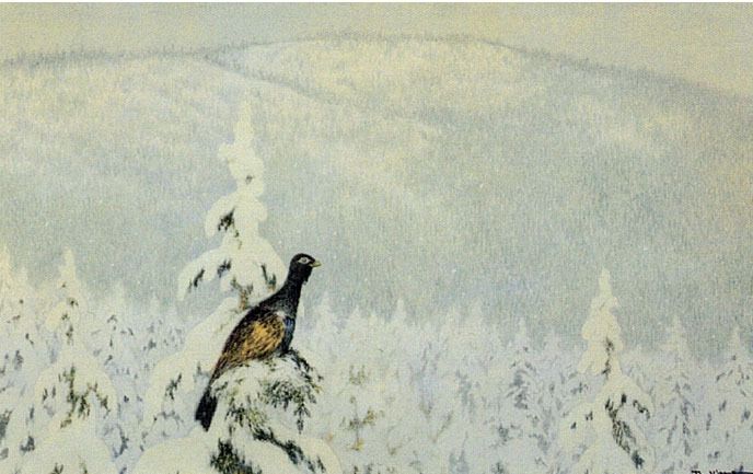 Minikort doble 9x6cm Th. Kittelsen