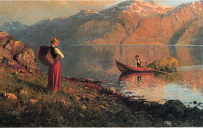 Minikort doble 9x6cm Hans Dahl