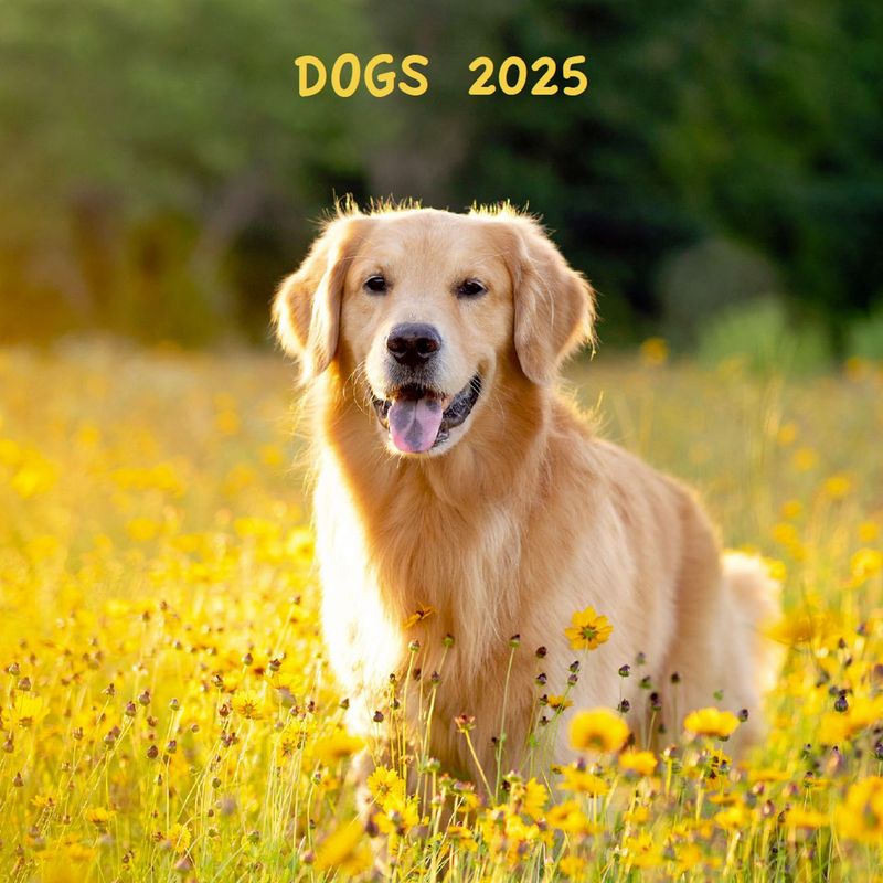 Vegg Kalender 18x18 Hunder 2025