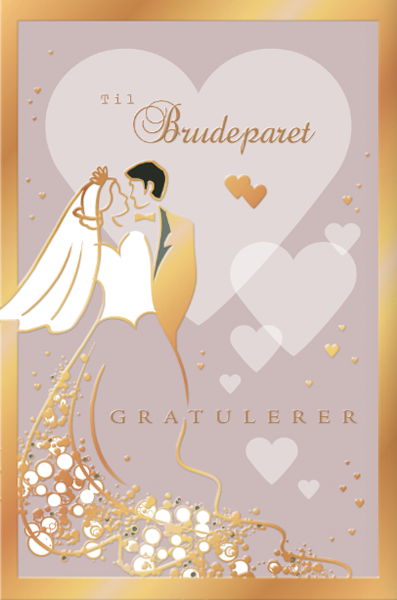 Kjære brudepar 15x23cm