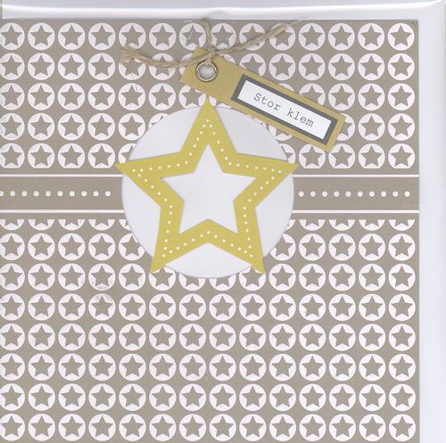 Cinnamon Aitch Cornflower Doble Kort 12x12