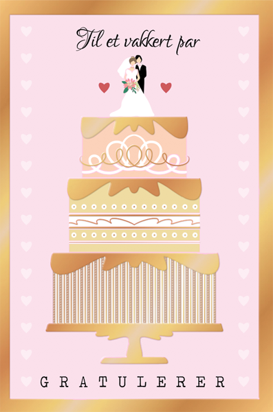 Kjære brudepar 15x23cm