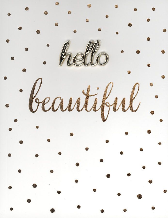 Hearts Design A6 hello beautiful