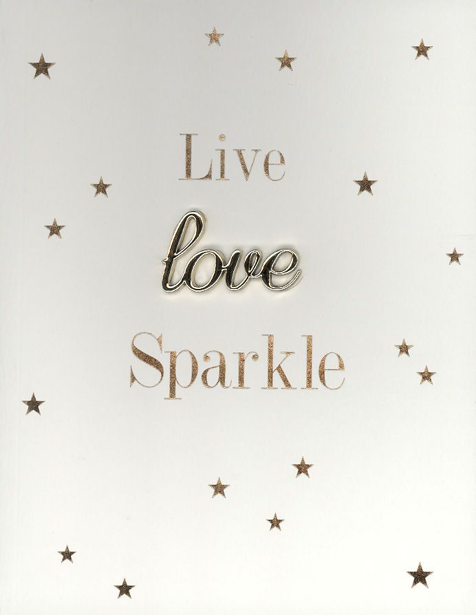 Hearts Design A6 Live, Love, Sparkle
