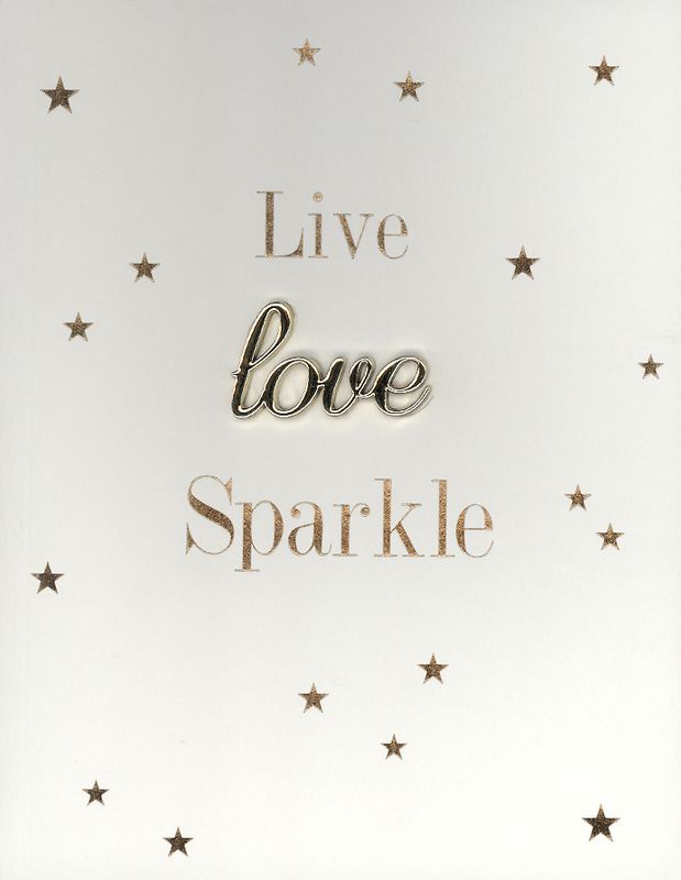 Hearts Design A6 Live, Love, Sparkle