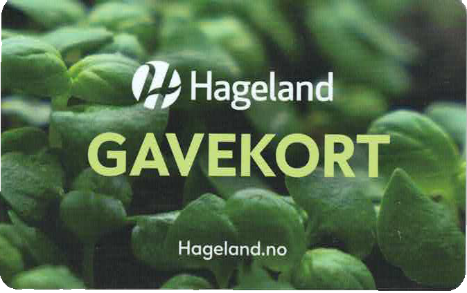 Hageland Gavekort Plastkort