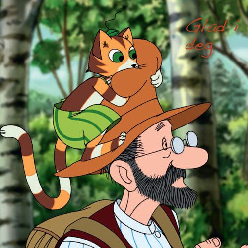 Gubben og Katten - Enkle kort 12x12