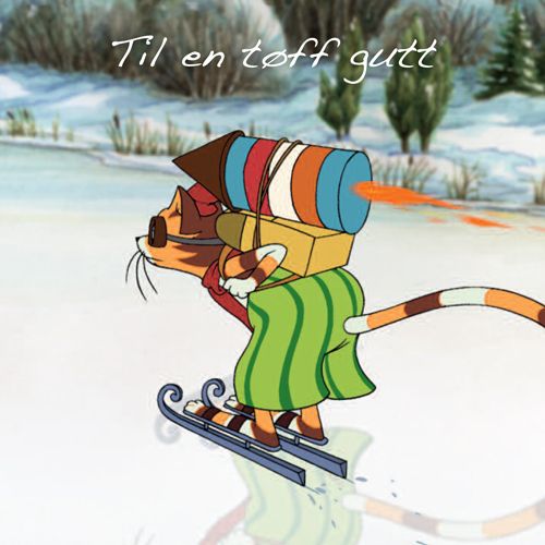 Gubben og Katten - Enkle kort 12x12