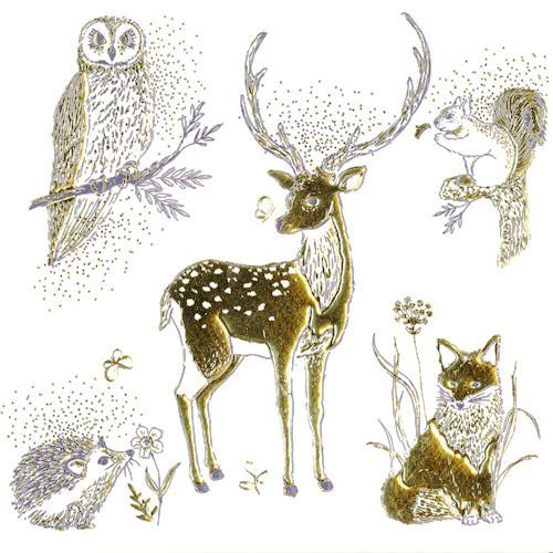 Noel Tatt Doble kort 12x12cm 6 pakk