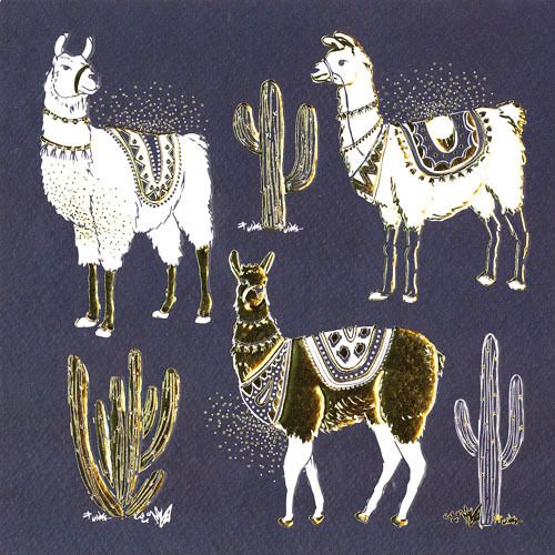 Noel Tatt Doble kort 12x12cm 6 pakk