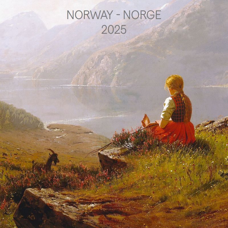 Vegg Kalender 18x18 NORGE 2025